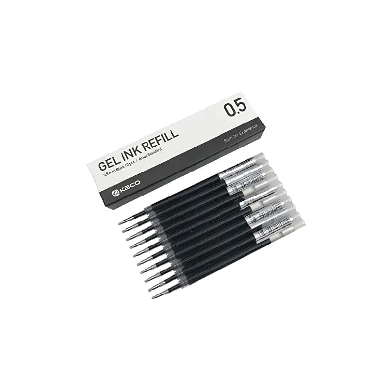 Kaco 0.5mm Bullet Tip Gel Pen Refill Set