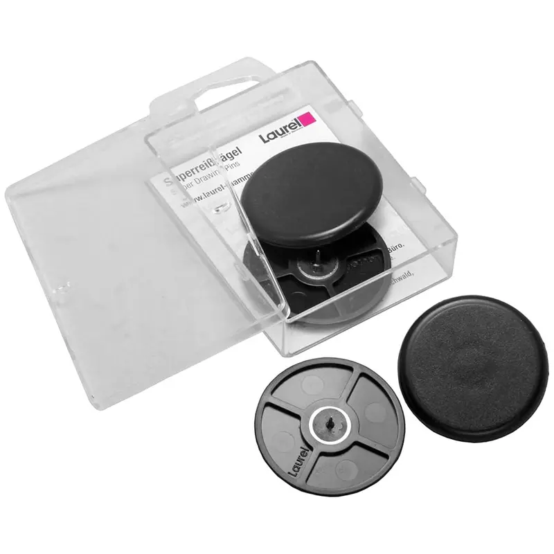 Laurel Super Drawing Pins Thumb Tacks Black 40 mm