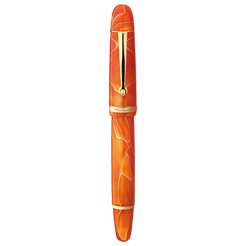 Penlux Grande Orange Swirl Fountain Pen