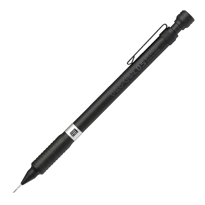Platinum Professional Use Matte Black Mechanical Pencil 0.5mm