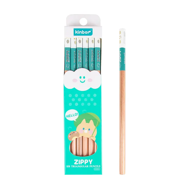Kinbor Zippy HB Triangular Pencil-Pack of 12