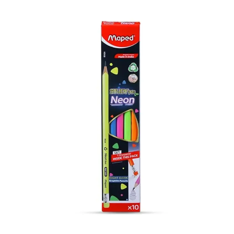 Maped Neon Wood Free Graphite Pencil + Sharpener