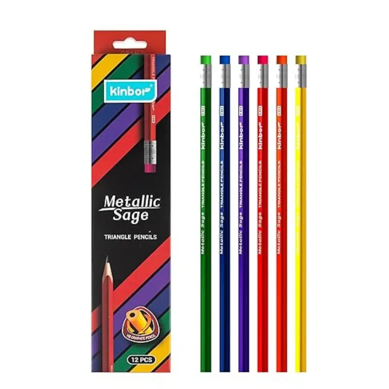 Kinbor Metallic Sage triangle Pencils  HB