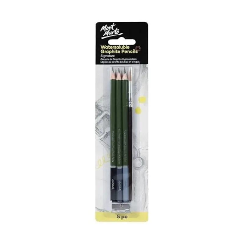 Mont Marte Watersoluble Graphite Pencils Signature 5pc