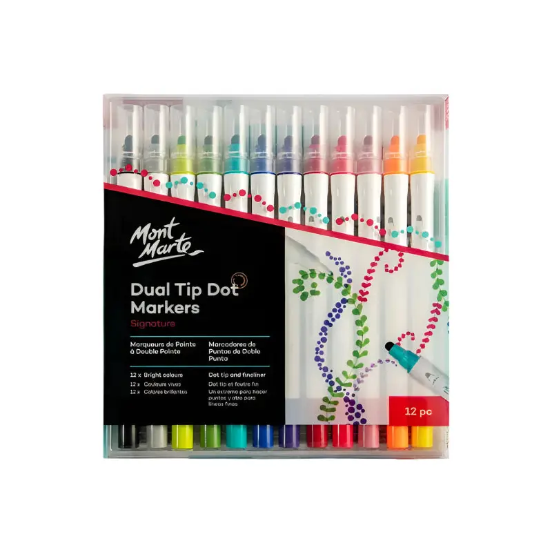 Mont Marte Dual Tip Dot Markers Signature -Pack of 12