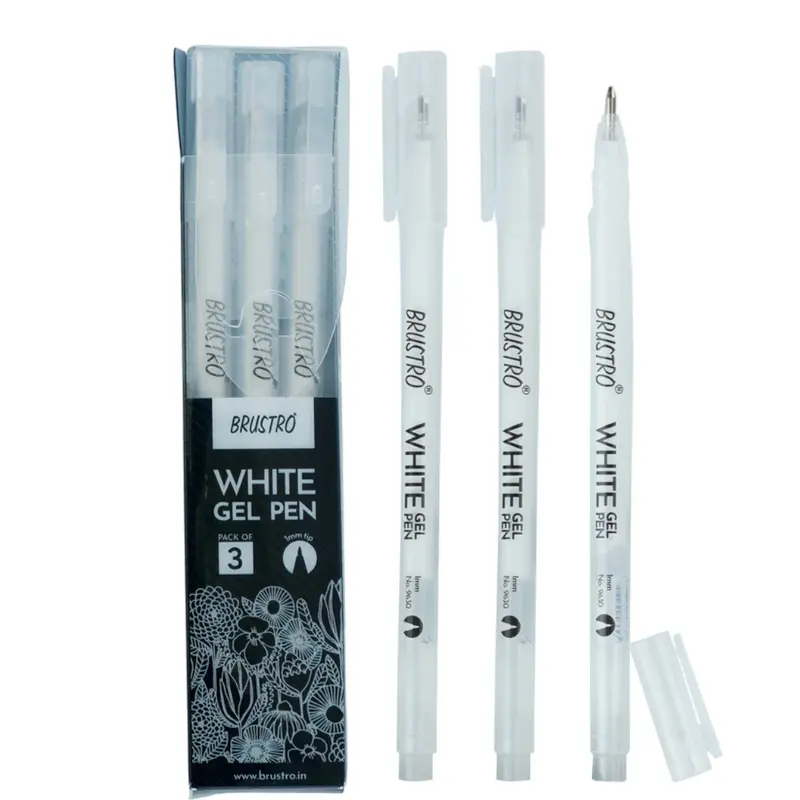 Brustro White 1.0mm Gel Pen Set