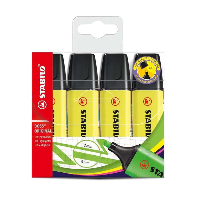 Stabilo Boss Original Yellow Highlighters Set