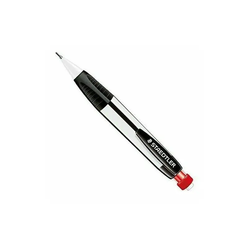 Staedtler Graphite 771 Mars Micro Carbon 1.3mm Mechanical Pencil (white barrel) with Lead box