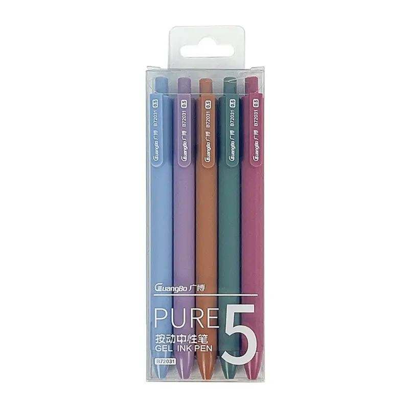 Guangbo Multicolor Retractable 0.5mm Gel Pen Set