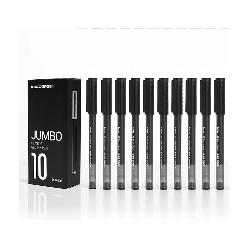 Kaco Jumbo Black 0.5mm Gel Pen Set