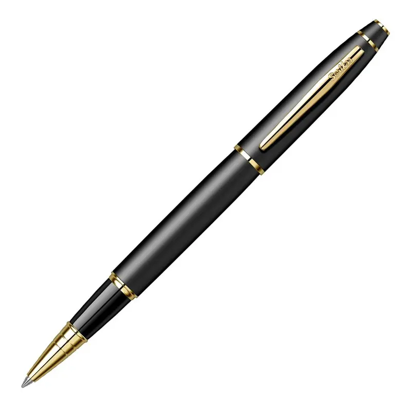 Scrikss Noble 35 Roller Ball Matt Black Gold Pen