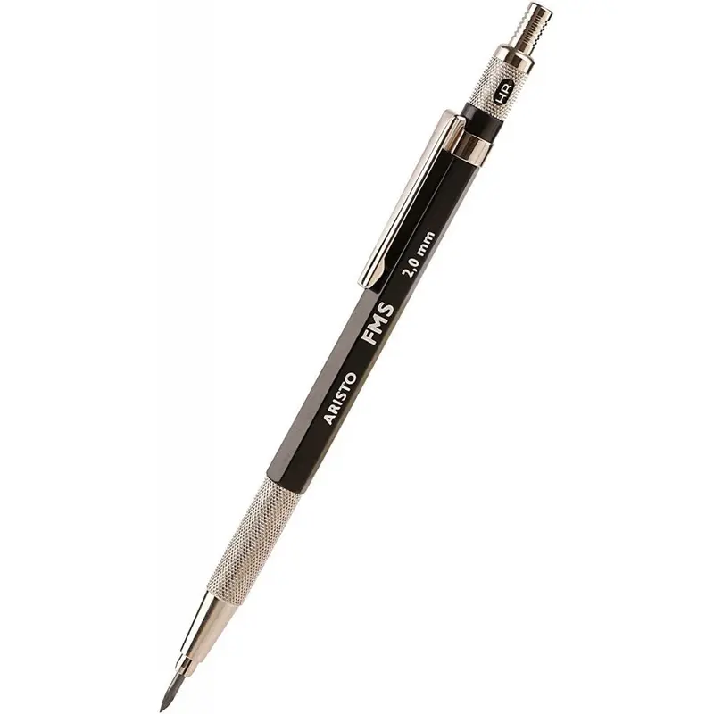 Aristo Black 2.0mm Mechanical Pencil with 6 HB Leads