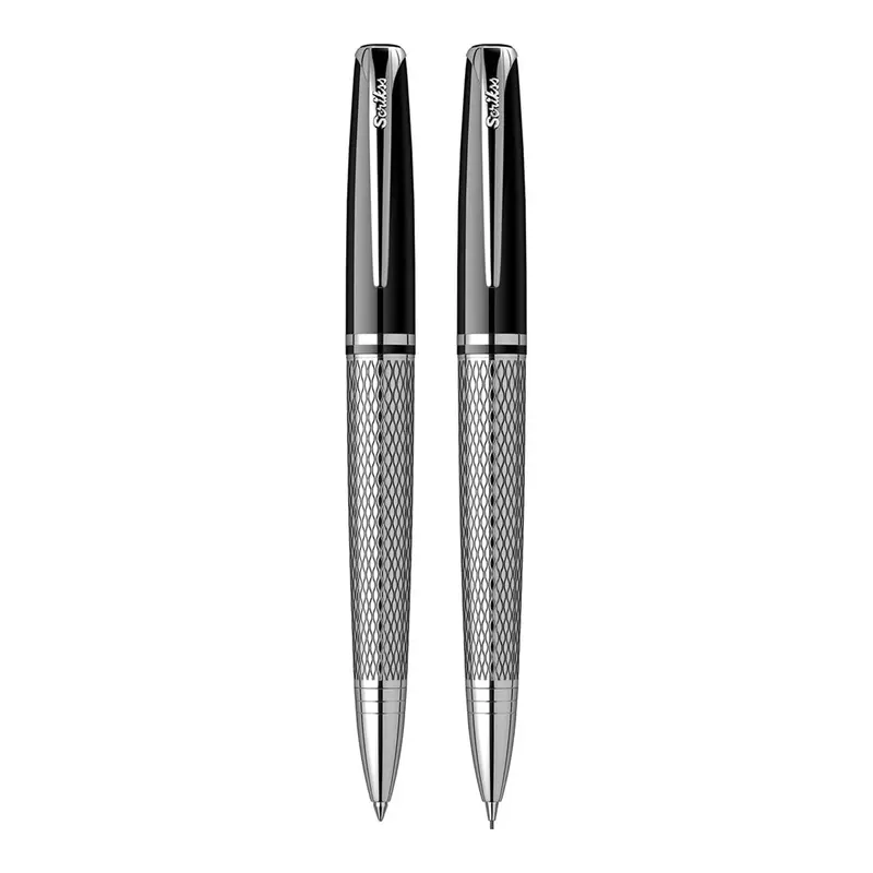 Scrikss Pera 477 Black CT Ballpoint Pen +  Mechanical Pencil Set