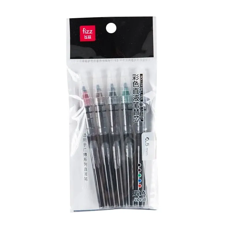 Fizz multicolor Straight Liquid 0.5mm Roller Ball Pens Refills