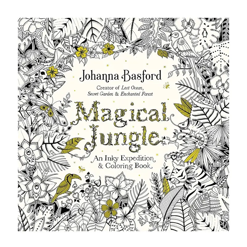Magical Jungle: An Inky Expedition and Coloring Book for Adults