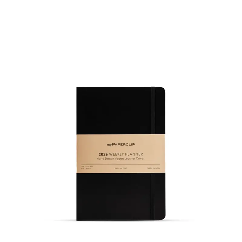 Mypaperclip 2026 Leather Cover Daily Planner