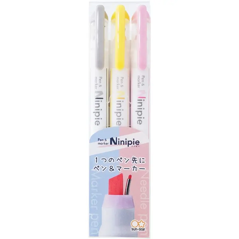 Sun Star Pen & Marker Ninipie- Pack of 3