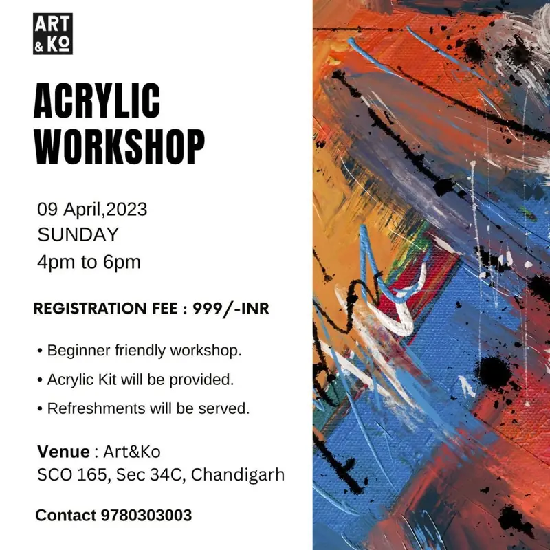 Acrylic Workshop with Tanvi, Chandigarh (April, 2023)