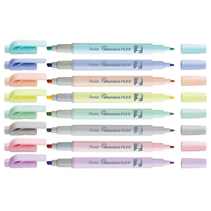 Pentel Dual Tip Highlighter Pastel Illumina Flex (Twn)-Pack of 1