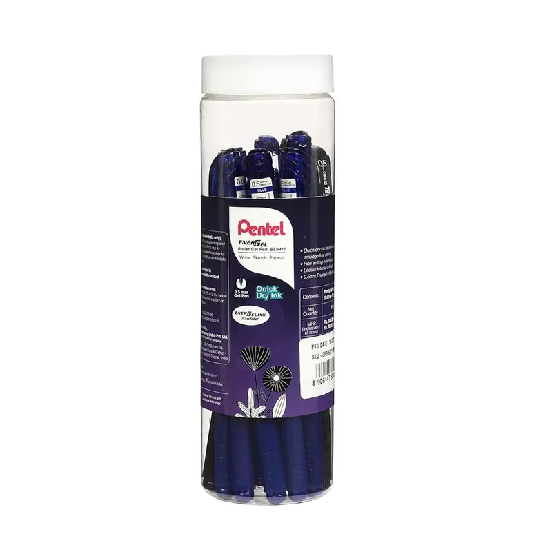 Pentel Roller Gel Pen (7Blue/3Black)