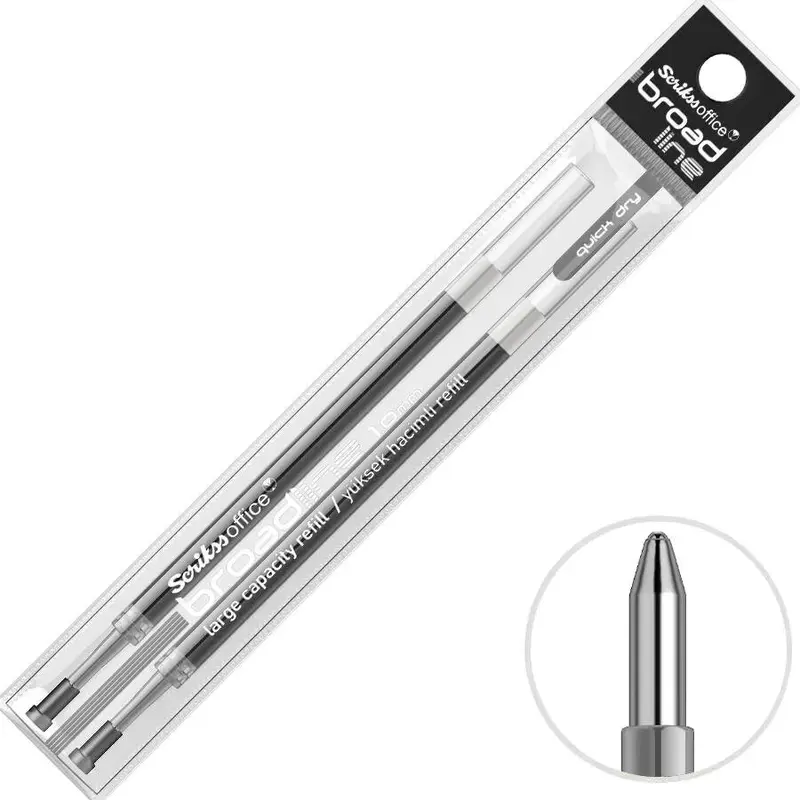 Scrikss Broadline 1.0mm Refill -Black Set of 10 Packets