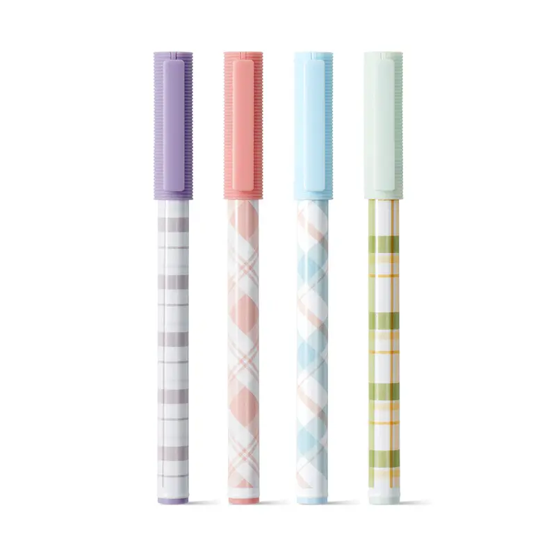 Kaco Jumbo Plaid 0.5mm Gel Pen Set