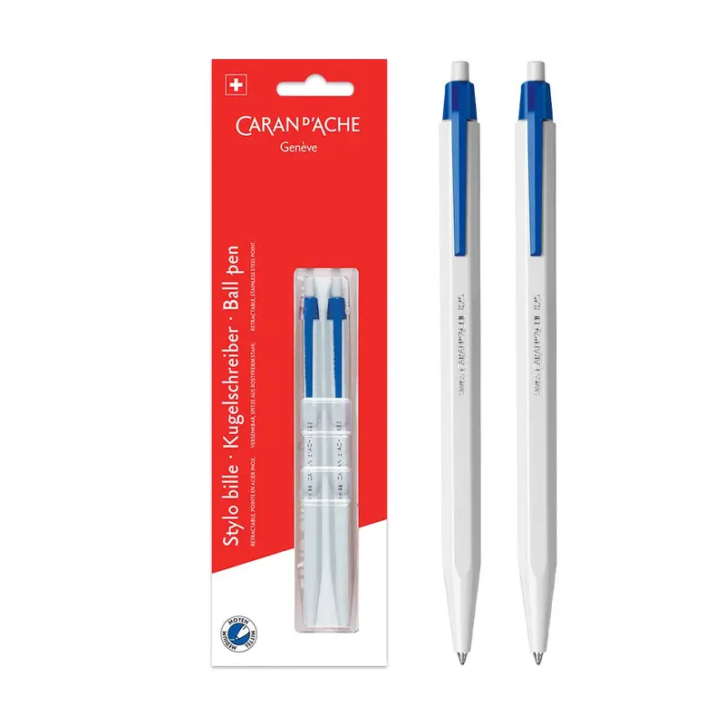 Caran d'ache 825 Blister Ballpoint Pen- Pack of 2