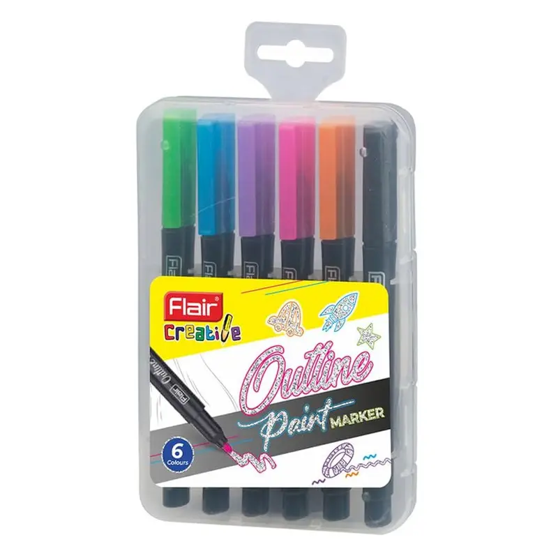 Flair Creative Outline Paint Marker Set of 6