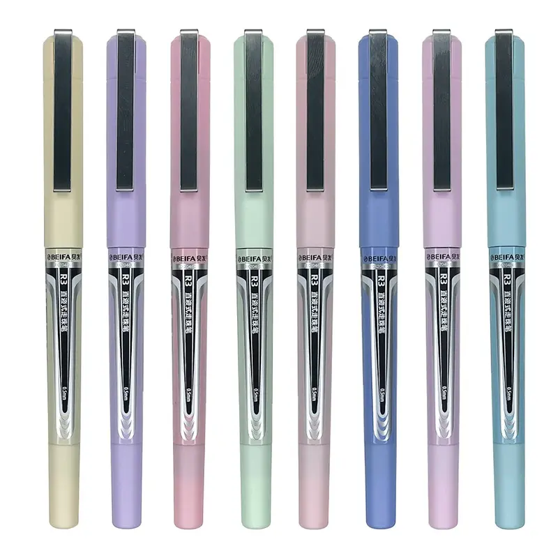 Beifa R3 Straight Liquid Ball Pen Pack of 8