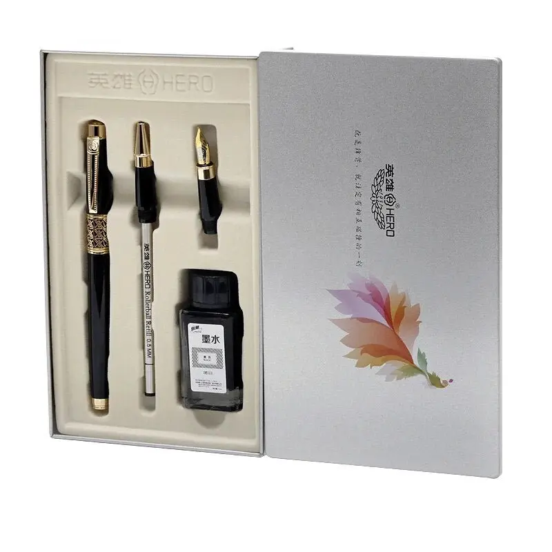 Hero 1311 3 in 1 Gift Pen Set- Fountain & Ballpoint Pen & Art Calligraphy