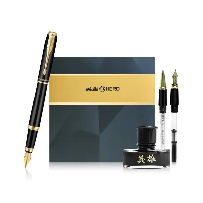 Hero 7056 3 in 1 Pen Set- Fountain & Ballpoint Pen & Art Calligraphy