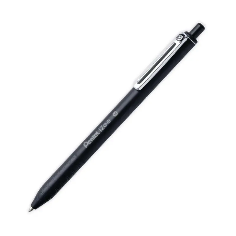 Pentel iZee Click Honeycomb Grip Ball Point Pen-Black Ink