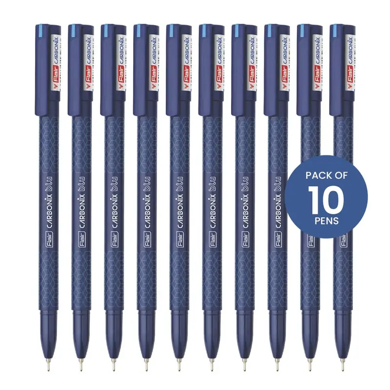 Flair Carbonix Blu Ball Point Pen - Pack of 10