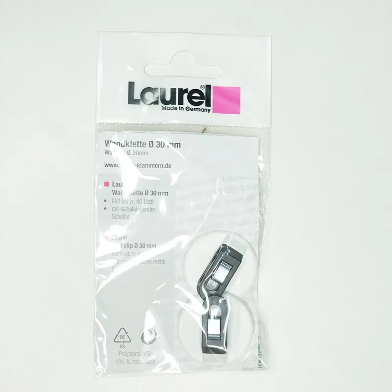 Laurel Black Wall Clip 30mm- Pack of 2