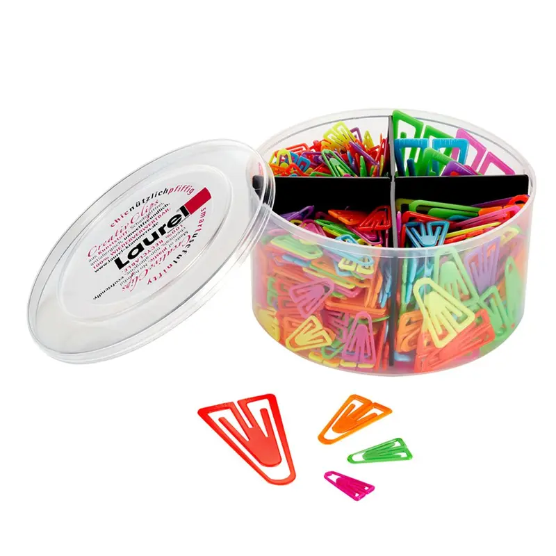 Laurel Inventor Plastic Paper Clip 21mm, 25mm, 35mm, 60mm Tin