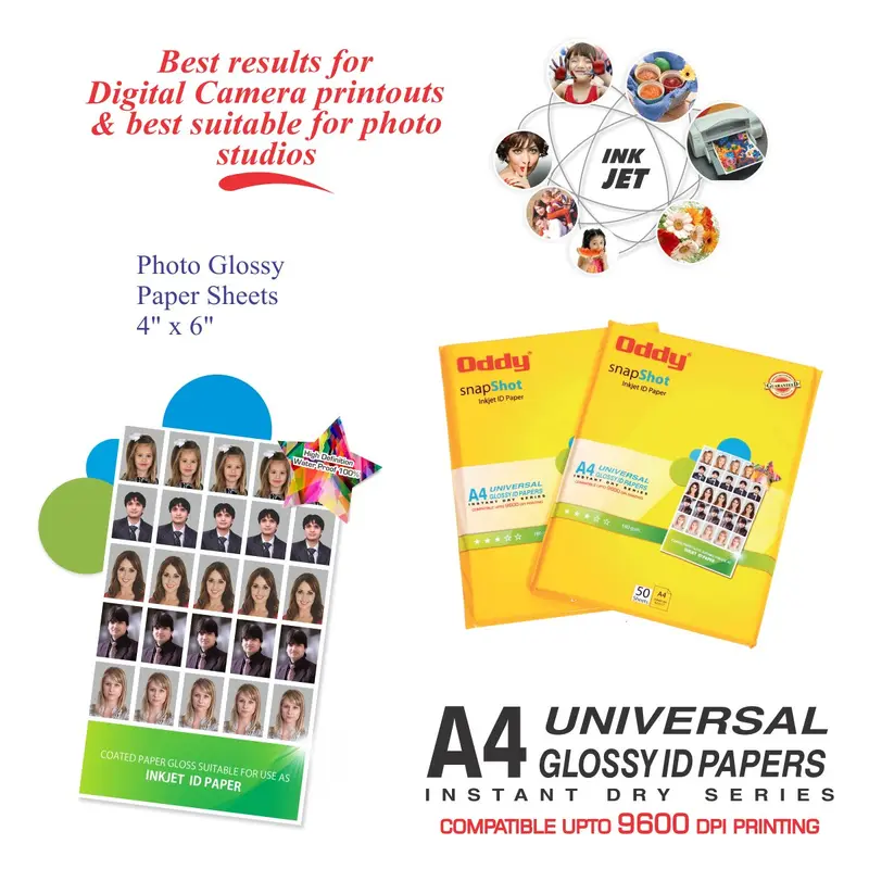 Oddy Coated Photo Glossy Paper for Inkjet Photo I.D-(PGSS180A420)