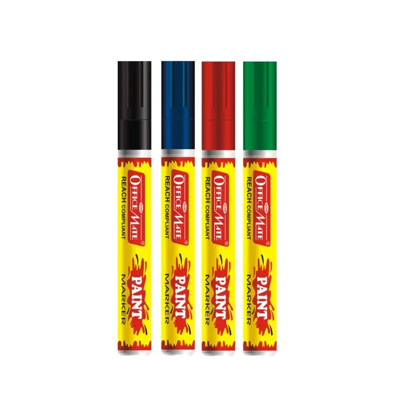 Soni Officemate Regular Paint Markers pens 4 Pcs in Pack (Mix)