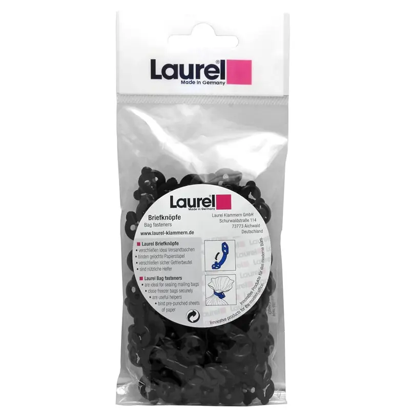 Laurel Alpha Pack Bag Fasteners Black 23 mm