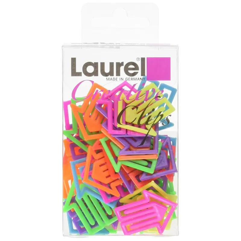 Laurel Arrow Paper Marker Clip Assorted 30mm-Pack of 50