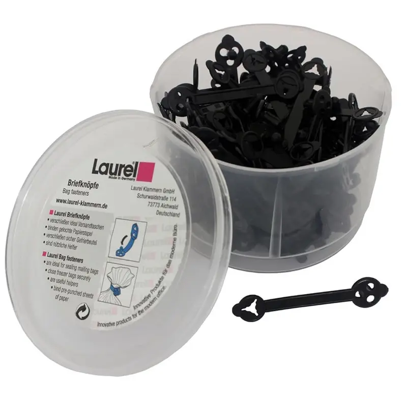 Laurel Bag Fastener Sigma Black 48 mm-Pack of 90