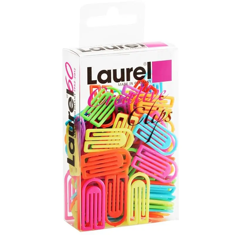 Laurel King Paper Clip Assorted 100 Bright Colors 27mm