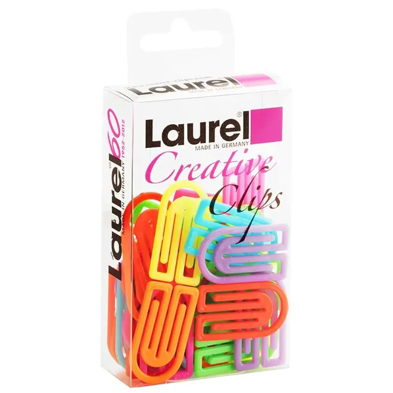 Laurel King Paper Clip Assorted Colours 32 Mm- Pack of 40
