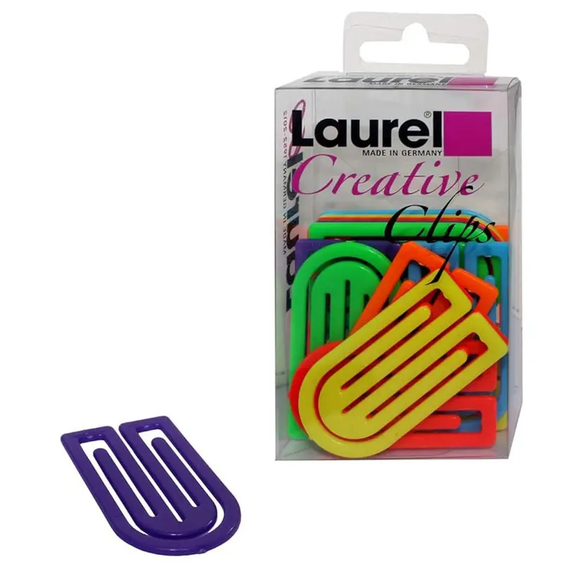 Laurel King Paper Clip Assorted Colours 50 mm- Pack of 20