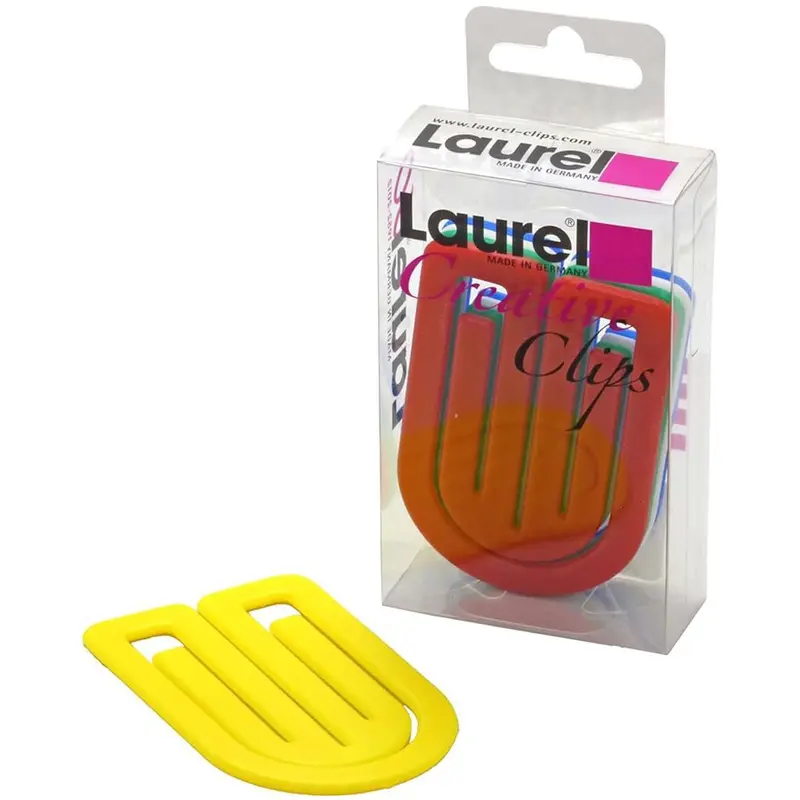 Laurel King Paper Clip U Shaped Designer Assorted  75mm - Pack of 5
