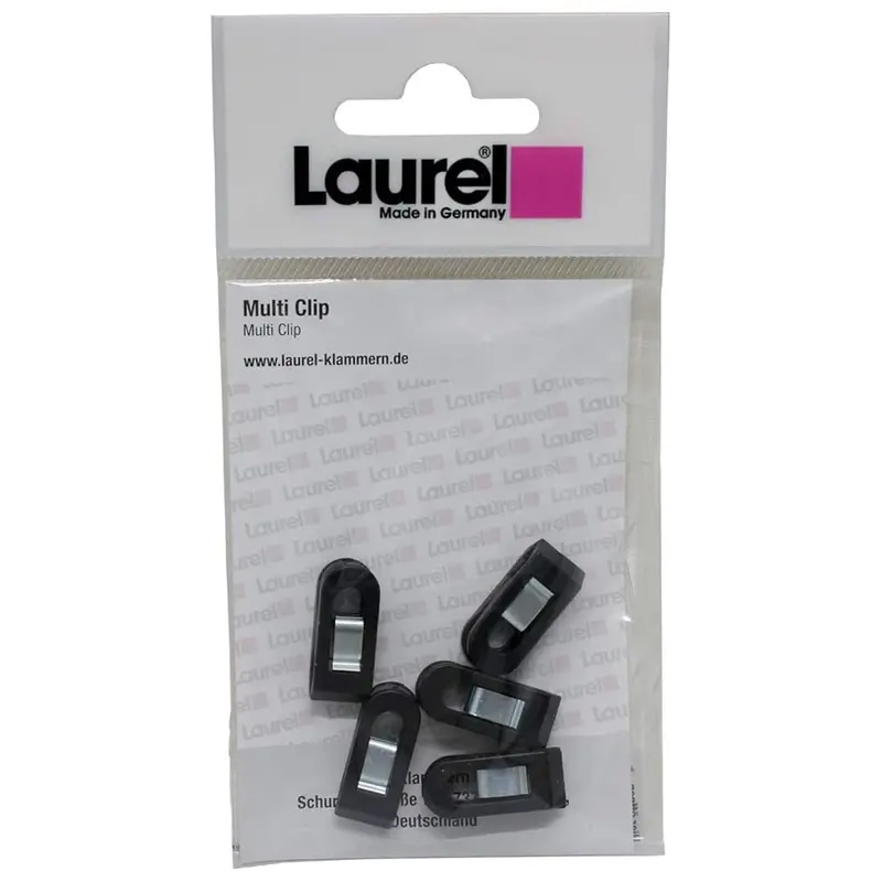 Laurel Multi Klip Pegy Black 5 Pieces 10/25 mm- Pack of 5