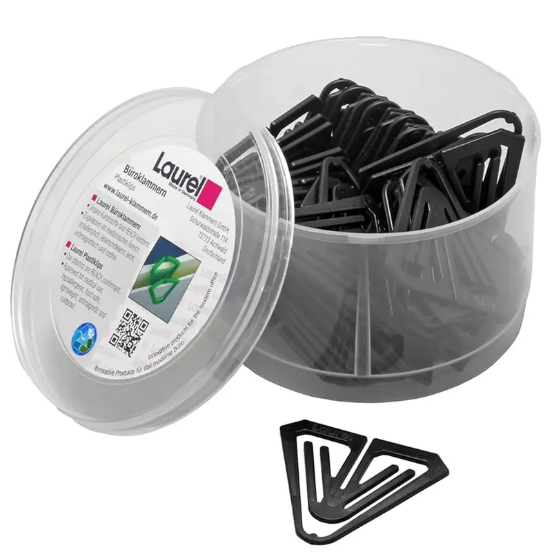 Laurel Paper Clips Butterfly Black 50 mm- Pack of 100