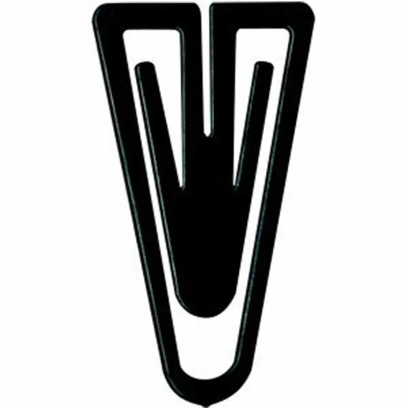 Laurel PlastiClips PaperClips Black 100 Pieces 60 mm