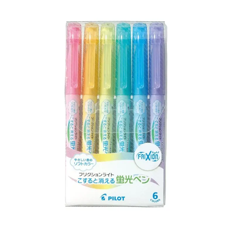 Pilot Frixion Highlighter 6 Color Set