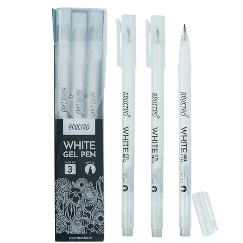 Brustro White Gel Pen-Pack of 3