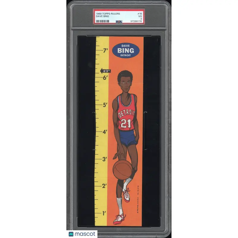 Dave Bing 1969 Topps Rulers #16 PSA 3